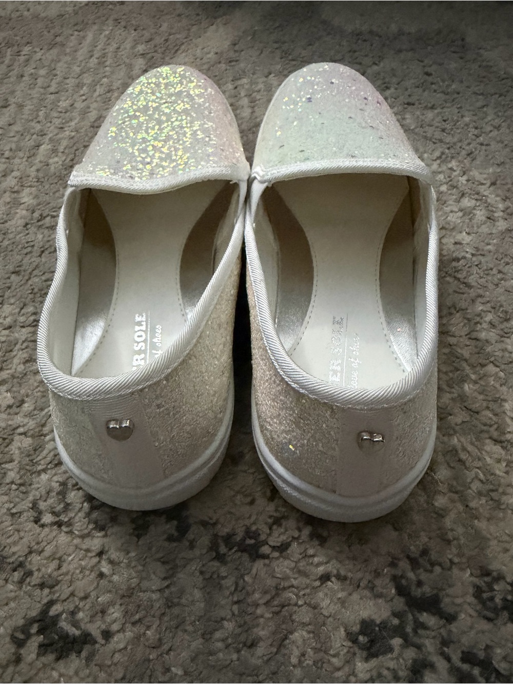 Iridescent Glitter Slip-On Sneakers - White - Picture 4 of 4